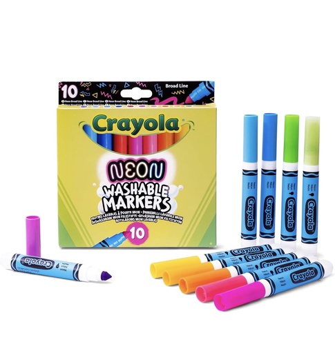[1148117] 10 ROTULADORES LAVABLES CRAYOLA MAXIPUNTA NEON