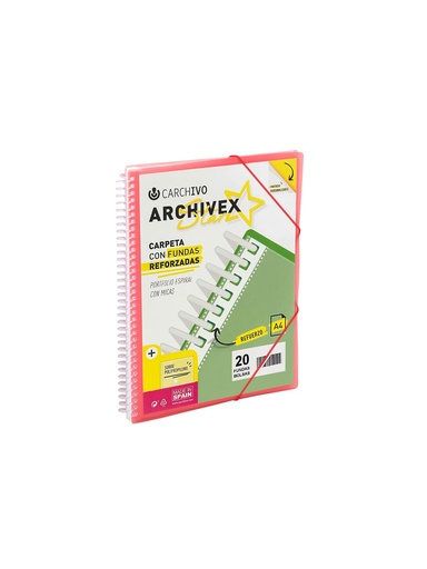 [1148144] CARPETA A4 ARCHIVEX ESPIRAL 60F ROJO