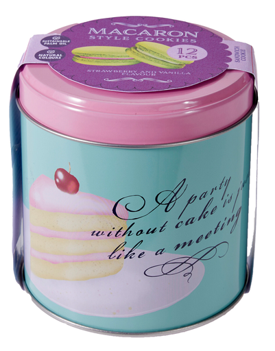 [1148199] LATA REDONDA DE LILY CON ESTILO MACARON GALLETAS