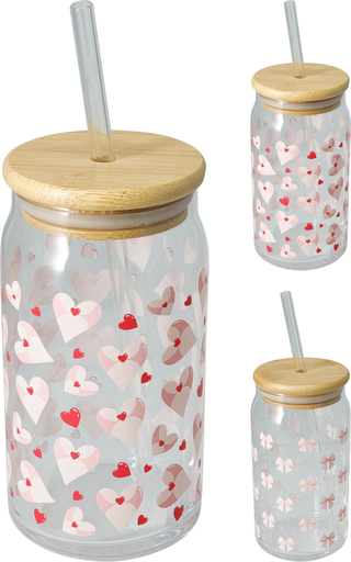 [1148228] VASO VIDRIO PAJITA 500ML 2MOD.