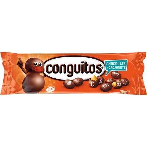 [972314] CONGUITOS CHOCOLATE Y CACAHUETE BOLSA 70 GR