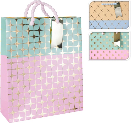 [972394] BOLSA REGALO PASTEL ASA TEXTURA L