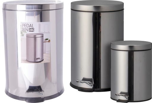 [972411] SET 2 PAPELERAS PEDAL 20L Y 5L