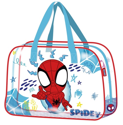[972442] BOLSA GRANDE DE PLAYA TRANSPARENTE 35X50X24CM SPIDEY&FRIENDS