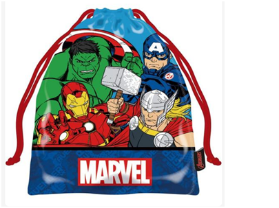 [972447] BOLSA MERIENDA 26.5X21.5CM VENGADORES