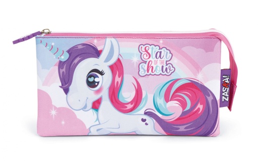 [972461] PORTATODO TRIPLE 21x11x3.5CM UNICORNIO