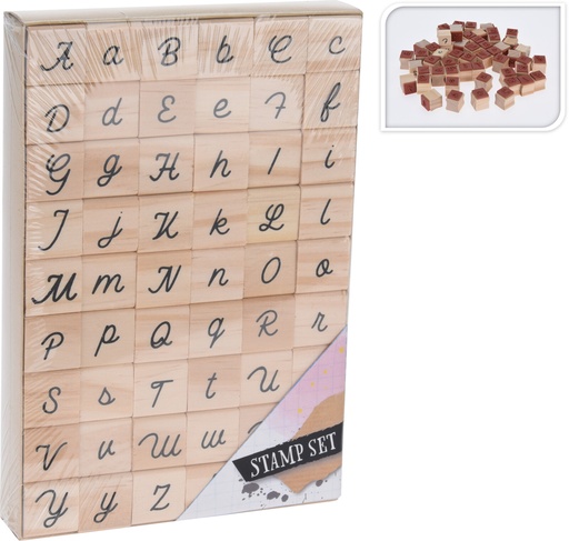 [972487] SET SELLOS MADERA ABECEDARIO