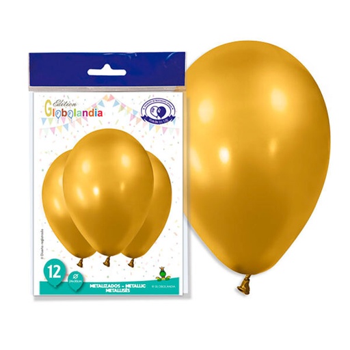 [1019068] BOLSA 12 GLOBOS 11GMT GM90 ORO