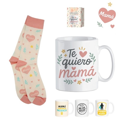 [1019156] TAZA+CALCETINES CAJA MEJOR MAMA