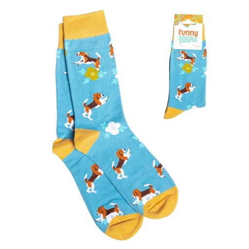 [999087] CALCETINES ALGODON PERROS AZUL