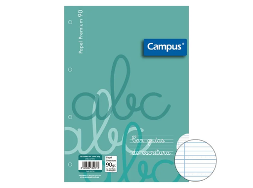 [003754] RECAMBIOS CAMPUS A4 100 HOJAS 90G G.E. 3 MM