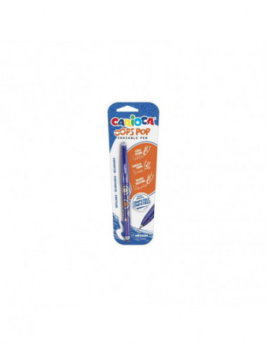 [999294] BOLIGRAFO BORRABLE CARIOCA OOPS POP AZUL BLISTER 1 UD