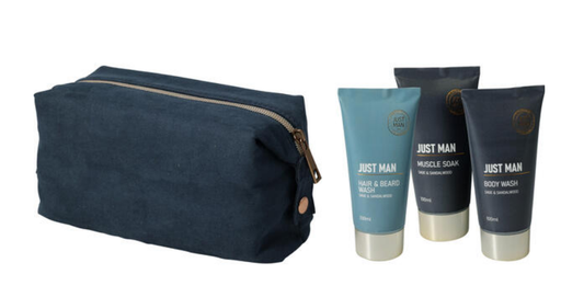 [999311] SET DE DUCHA PARA HOMBRE CON NECESER 3 PIEZAS