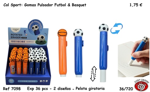 [999355] GOMAS PULSADOR DEPORTES