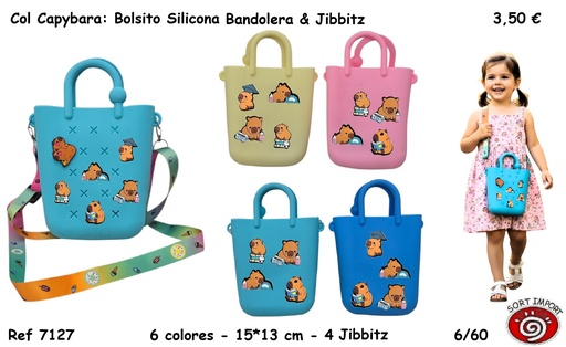 [999358] COL CAPYBARA: BOLSITO SILICONA&JIBBITZ