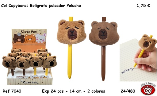 [999360] COL CAPYBARA: BOLIGRAFO PELUCHE