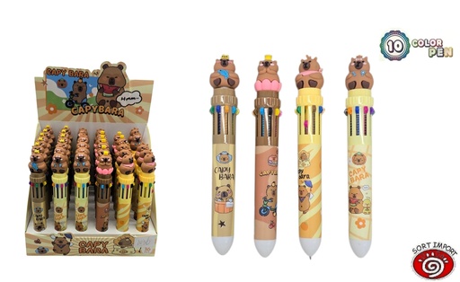 [999361] COL CAPYBARA: BOLIGRAFO 10 COLORES