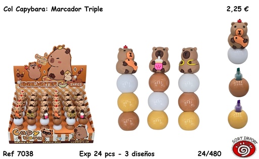 [999363] COL CAPYBARA: MARCADORE TRIPLE