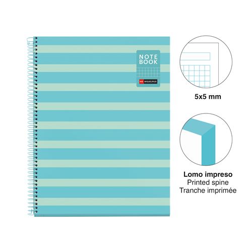 [999394] CUADERNO A4 80H CUADRICULA BETWEEN THE LINES CELESTE