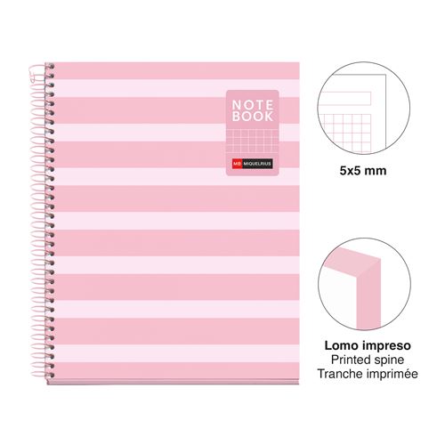 [999557] BLOCK A5 80H 5X5 90G BETWEEN THE LINES ROSA