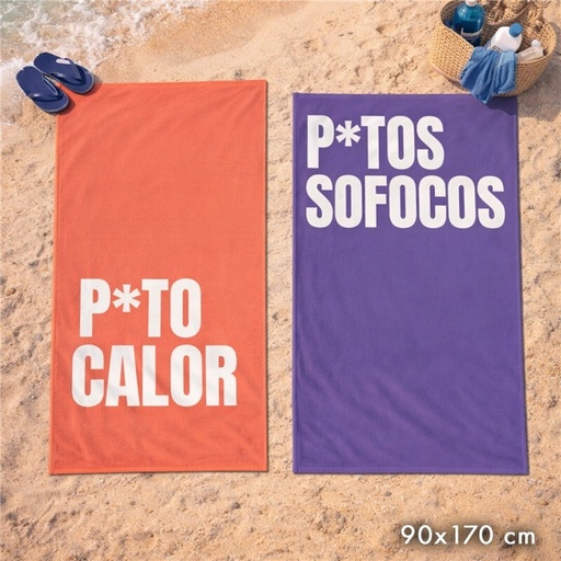 [999566] TOALLA FRASES CALOR SURT 90X170CM