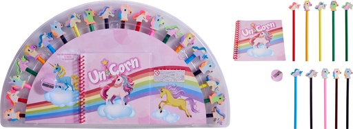 [999641] SET 22PCS LAPIZ COLOR CON GOMA