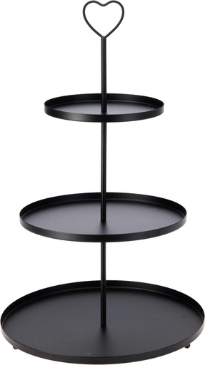 [999643] BANDEJA SERVIR 3 PISOS NEGRA