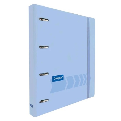 [181417] CARPETA RINGBOOK CAMPUS UNIVERSITY 4 ANILLAS+RECAMBIO AZUL PASTEL