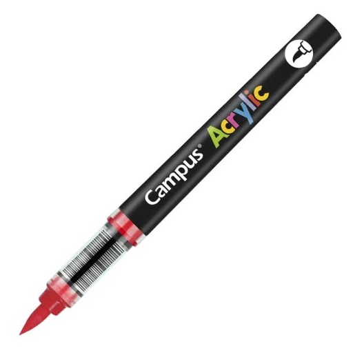 [081772] ROTULADORES ACRILICOS CAMPUS ACRYLIC P.PINCEL CAJA 8 UD. ROJO