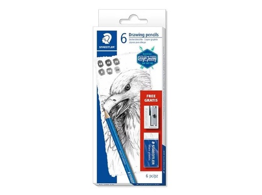 [080353] LÁPICES DE DIBUJO STAEDTLER MARS LUMOGRAPH 100 CAJA 6 UD.