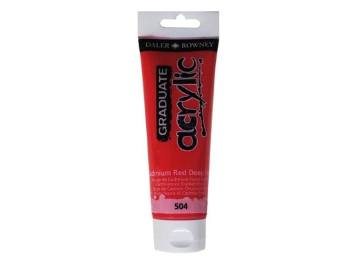 [649071] PINTURA ACRILICA DALER ROWNEY GRADUATE ACRYLIC 120 ML ROJO DE CADMIO OSCURO