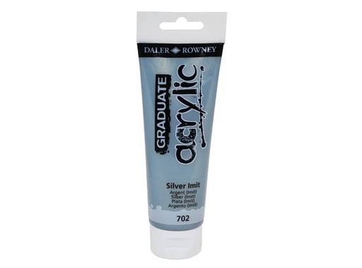 [649083] PINTURA ACRILICA DALER ROWNEY GRADUATE ACRYLIC 120 ML PLATA