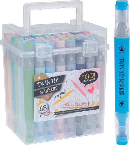 [999958] ROTULADOR DOBLE PUNTA PASTEL 48U