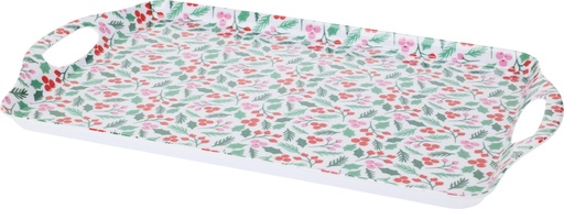 [999964] BANDEJA SERVIR MELAMINA FLORES 45X30CM