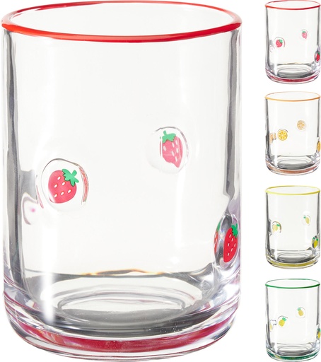 [999982] VASO CRISTAL FRUTAS 410ML 4MOD