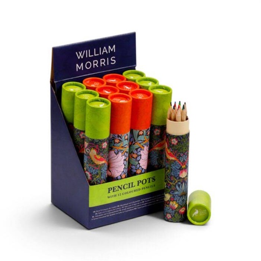 [1000062] TUBO CON 12 LAPICES DE COLORES WILLIAM MORRIS