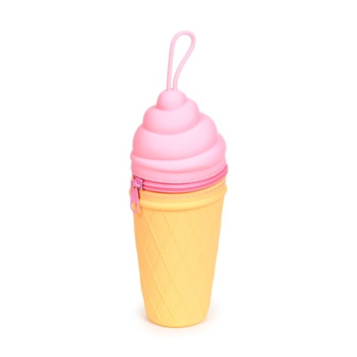 [1000068] ESTUCHE DE SILICONA CON CREMALLERA FORMA DE HELADO FOODIEMALS