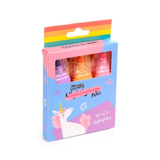 [1000091] SET DE 3 SUBRAYADORES UNICORNIO MAGICO