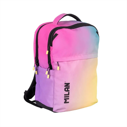 [1000164] MOCHILA ESCOLAR CAP.25L SUNSET NEGRA MILAN