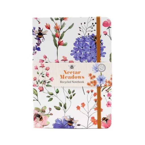 [1000314] LIBRETA A6 DE PAPEL RECICLADO ABEJA Y NÉCTAR