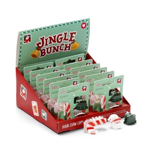 [1000350] SET DE 3 MINI PINZAS DE PELO NAVIDAD JINGLE BUNCH