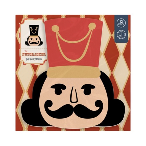 [1000359] PAQUETE DE 12 SERVILLETAS DE PAPEL NAVIDAD CASCANUECES