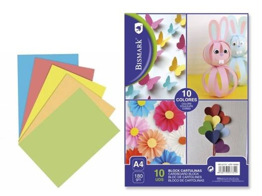[1000377] CARTULINA A4 10H COLORES SURTIDOS
