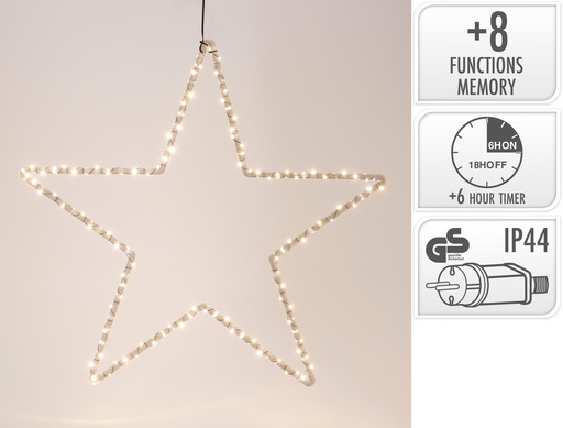 [000895] ESTRELLA 120LED BLANCO CALIDO