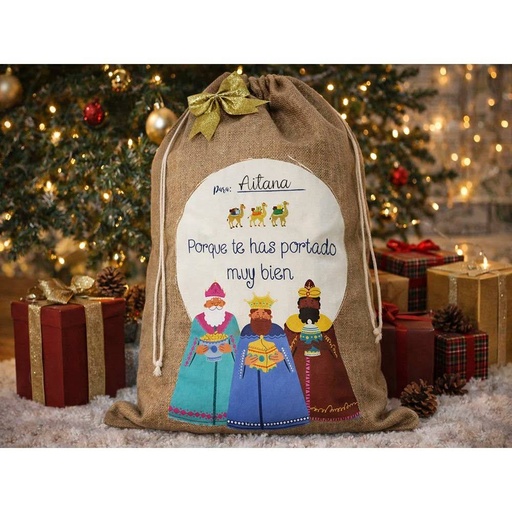 [001424] SACO REGALOS REYES MAGOS GRANDE 50X70 CM
