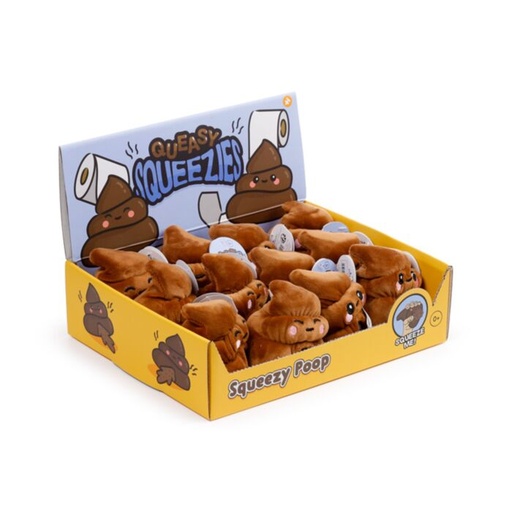 [001475] JUGUETE ESTRUJABLE DE PELUCHE QUEASY SQUEEZIES EMOTICONO CACA