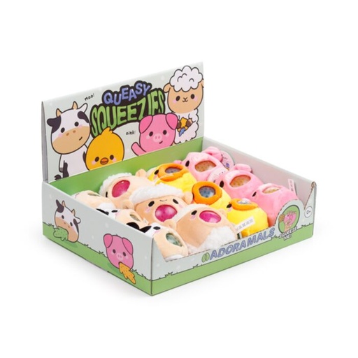 [001478] JUGUETE ESTRUJABLE DE PELUCHE QUEASY SQUEEZIES ADORAMALS DE GRANJA