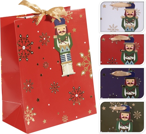 [001530] BOLSA REGALO NAVIDAD ORO 40X30CM 4SURT