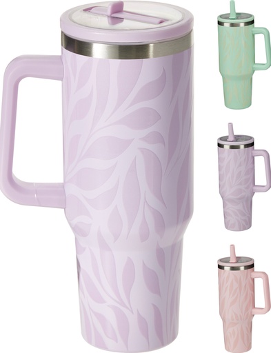 [001669] TAZA ACERO INOXIDABLE 1200ML DECORADA