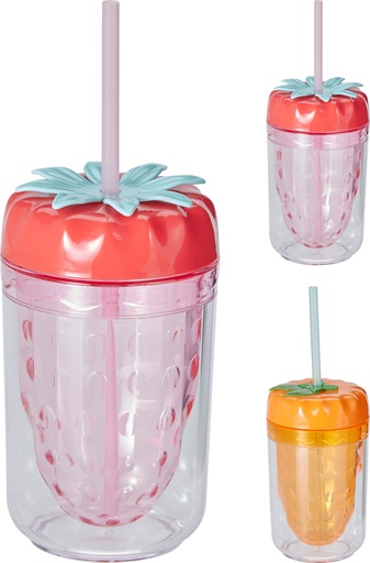 [001673] VASO PAJITA FRUTAS DISEÑO 2MOD
